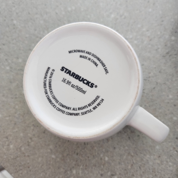 Starbucks Wide Mouth Mermaid Siren Logo White Mug 16.9 oz - Picture 5 of 5